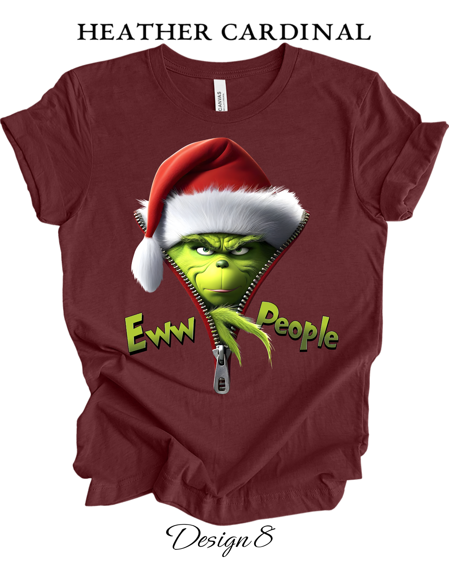 Custom Tee Unisex Crew Neck T-Shirts | Christmas Funny Grinch Inspired Tee