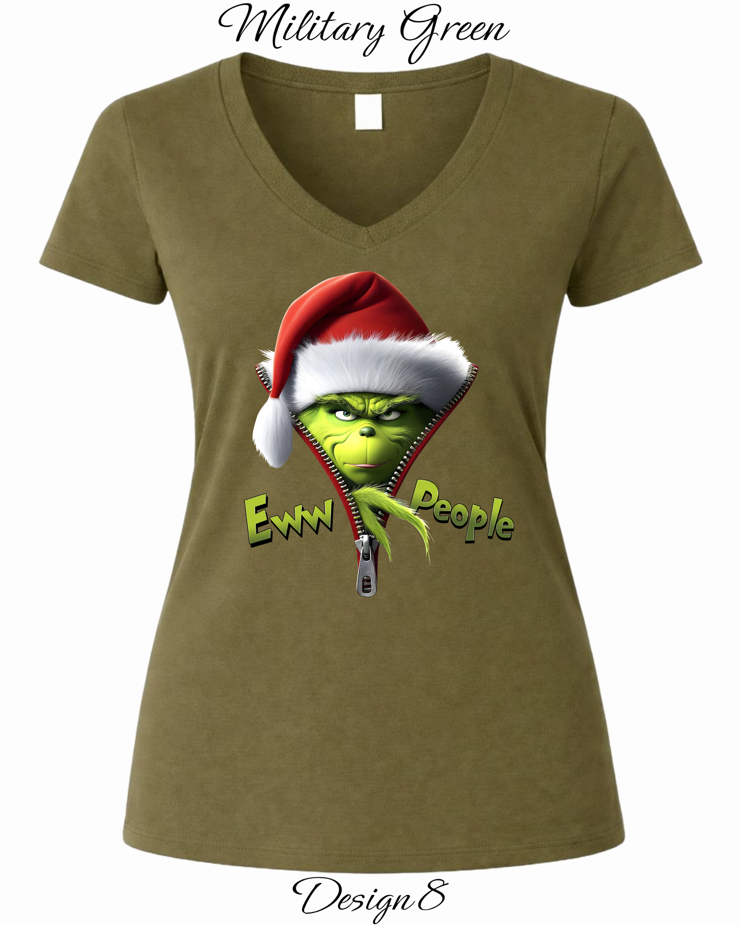 Custom Women's Tank Tops & Tees | Christmas Funny Grinch Inspired Tee