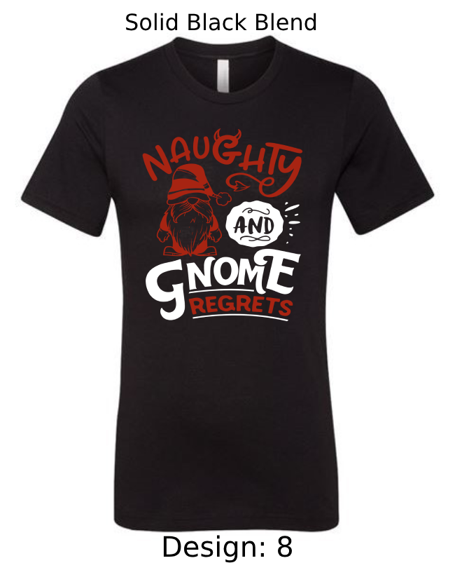 Shirts Men's Customized T-Shirts | Christmas Funny Gnome Themed Tee