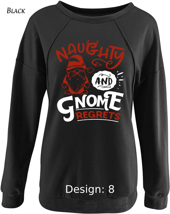 Sweatshirts Women's Christmas Funny Gnome Sweatshirt |  Custom Sweatshirt