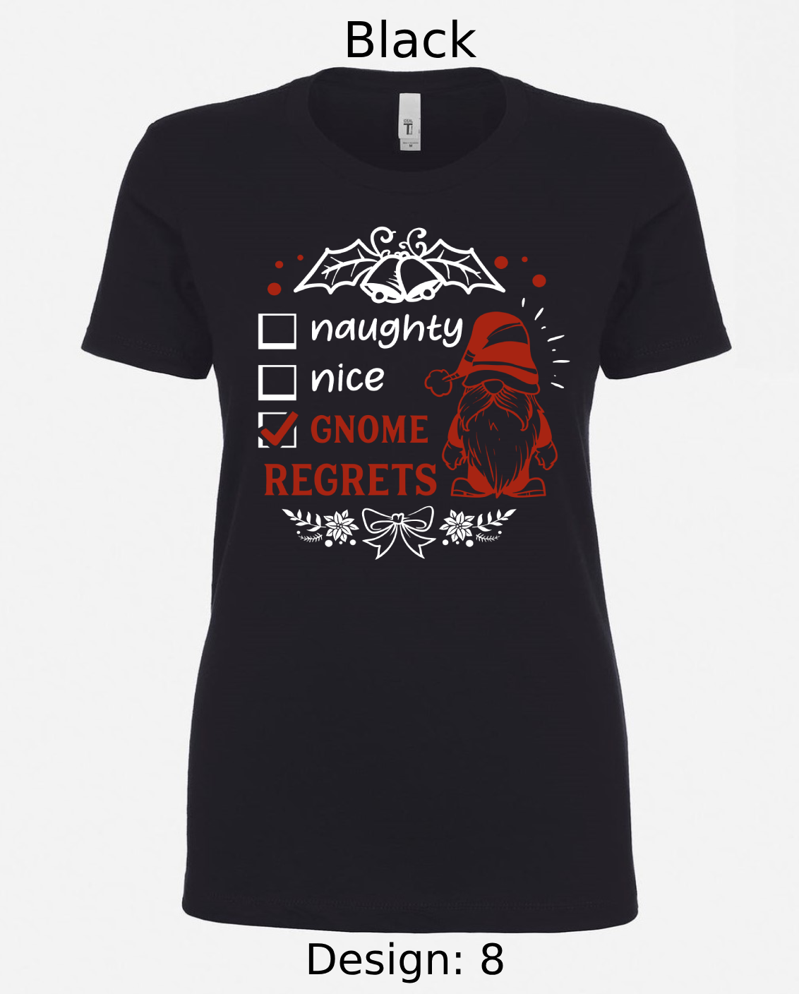 Shirts Women's Customized Tank Tops & Shirts | Christmas Funny Gnome Themed Tee