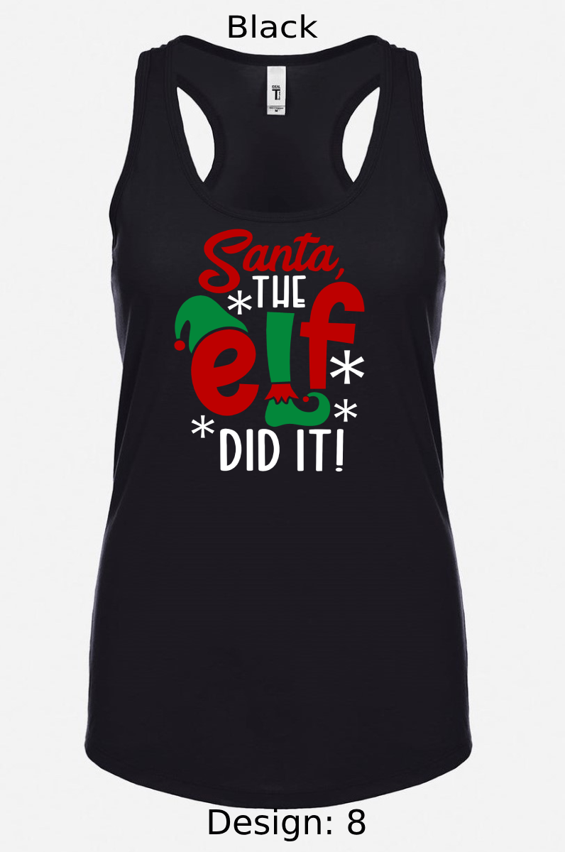 Shirts Women's Customized Tank Tops & Shirts | Christmas Funny Elf Themed Tee