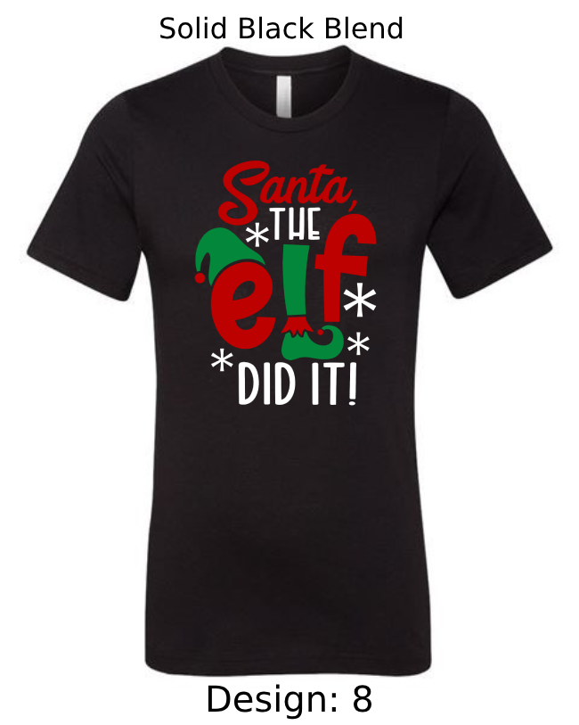 Shirts Men's Customized T-Shirts | Christmas Funny Elf Themed Tee