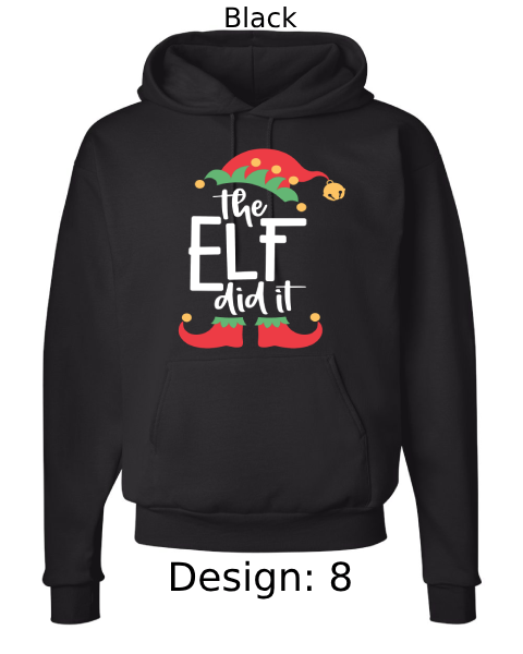 Unisex Christmas Funny Elf Hoodie Sweatshirt | Custom Hoodie