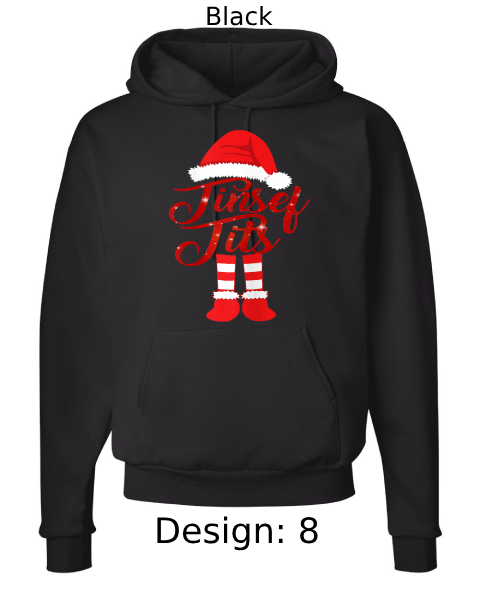 Unisex Christmas Jingle Balls & Tinsel Tits Hoodie Sweatshirt | Custom Hoodie