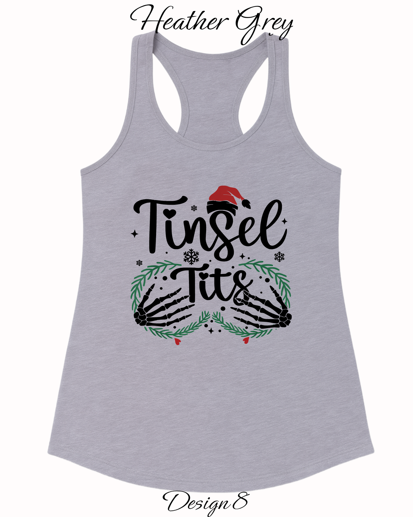 Custom Women's Tank Tops & Tees | Christmas Tinsel Tits Inspired Tee