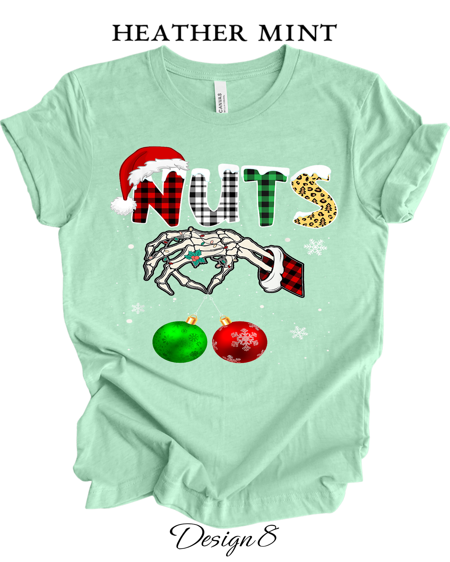 Custom Tee Unisex Crew Neck | Christmas Chest Nuts Couples Tee