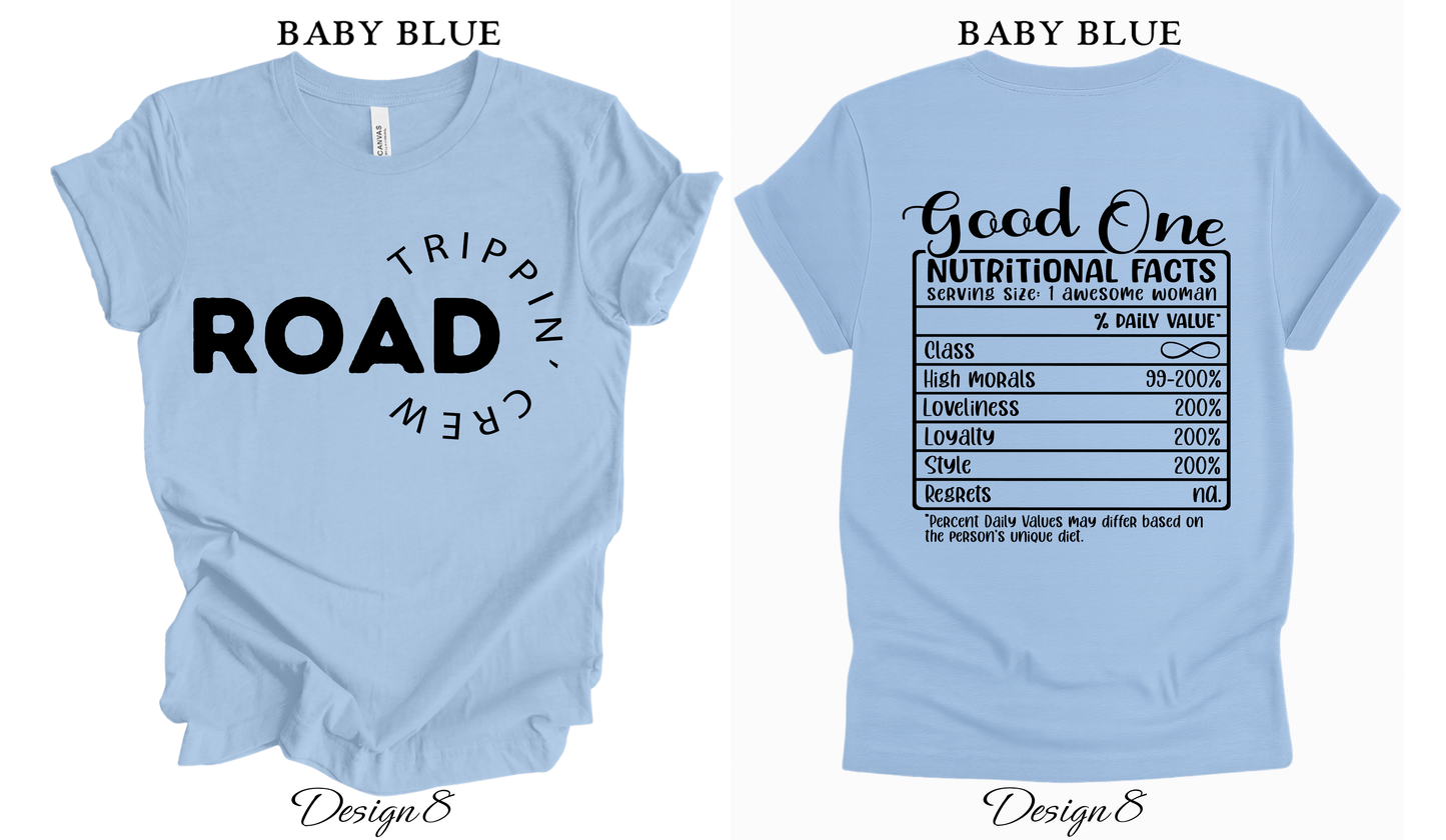 Custom Tee Unisex Crew Neck T-shirts | Road Trippin' Crew Matching Tess