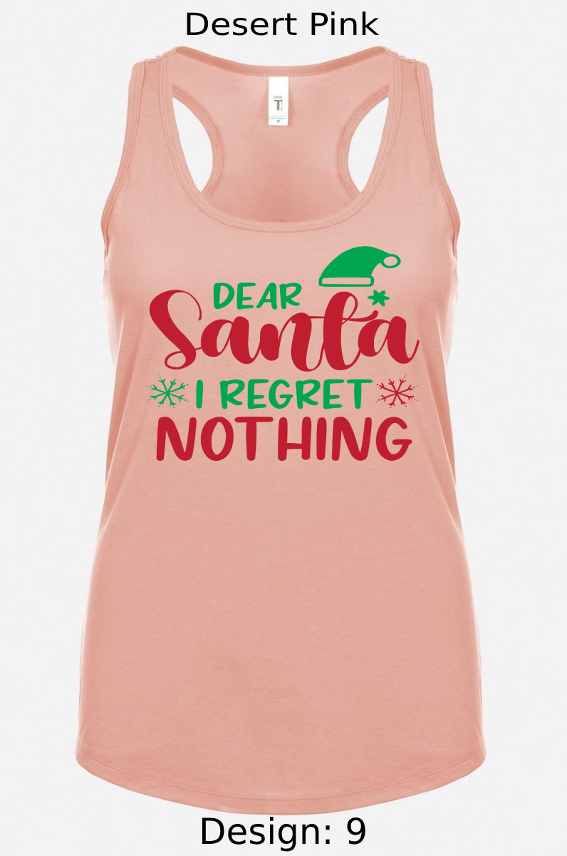 Shirts Women's Customized Tank Tops & Shirts | Christmas Funny Santa Themed Tee