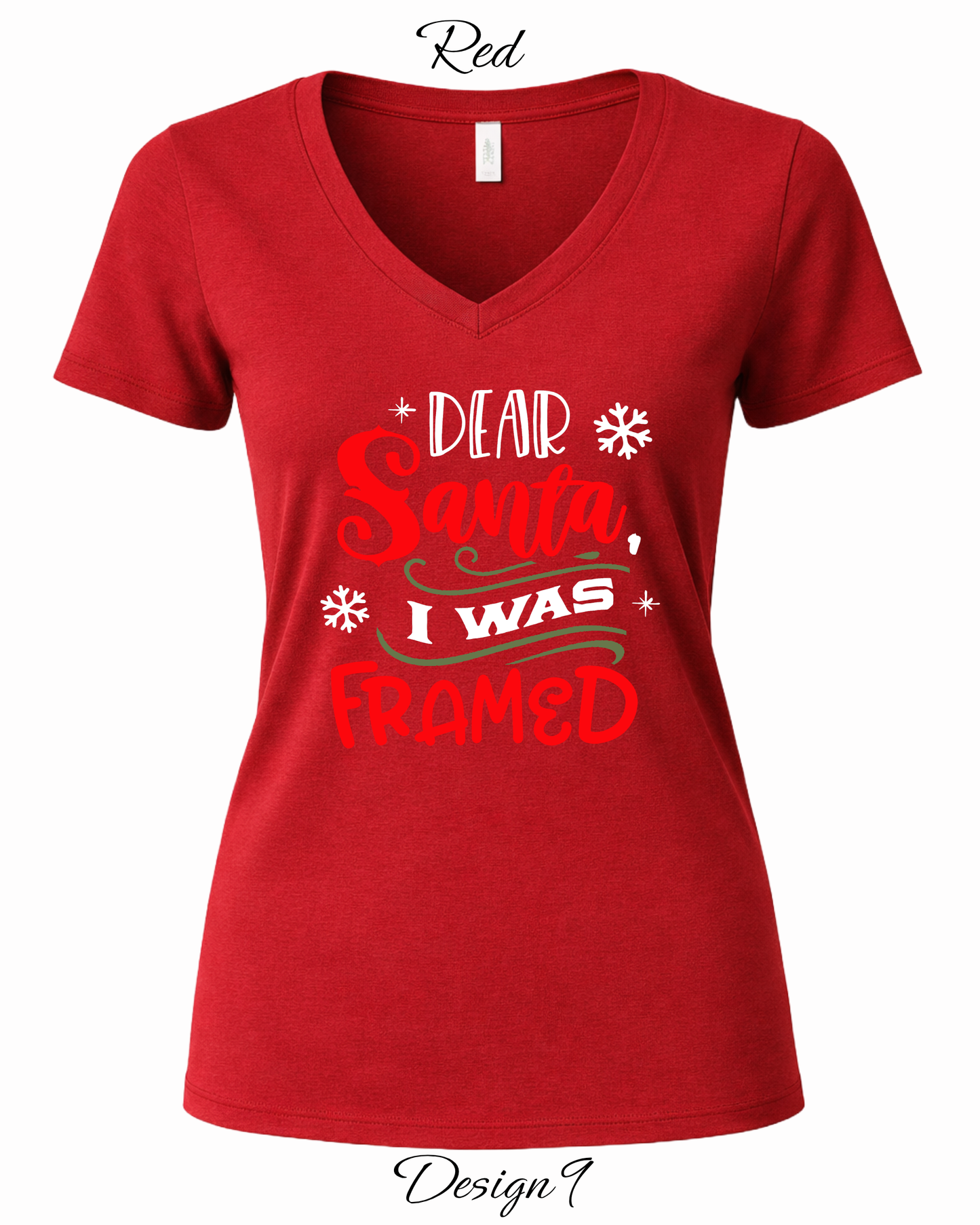 Custom Women's Tank Tops & Tees | Christmas Funny Christmas Santa Themed Tee