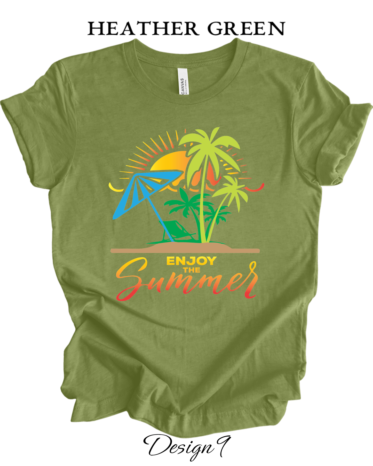 Custom Tee Unisex Crew Neck T-Shirts | Summer, Surfing, & Sunshine Inspired Tee