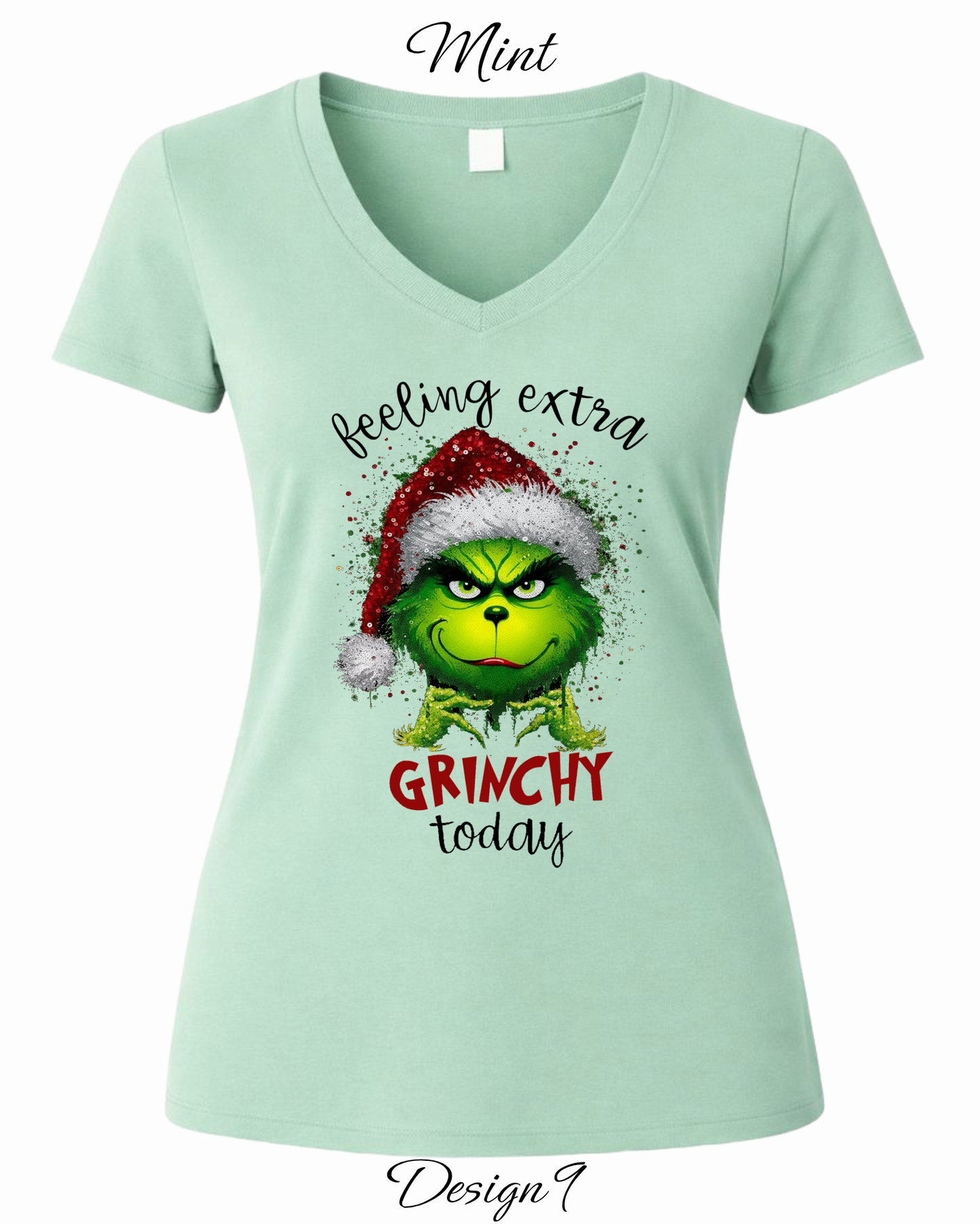 Custom Women's Tank Tops & Tees | Christmas Funny Grinch Inspired Tee