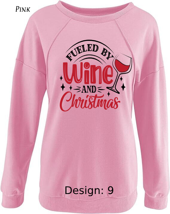 Sweatshirt Women's Christmas Funny Drinking Sweatshirt | Custom Sweatshirt