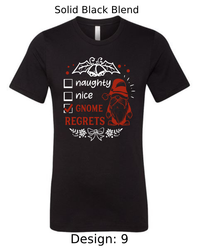 Shirts Men's Customized T-Shirts | Christmas Funny Gnome Themed Tee