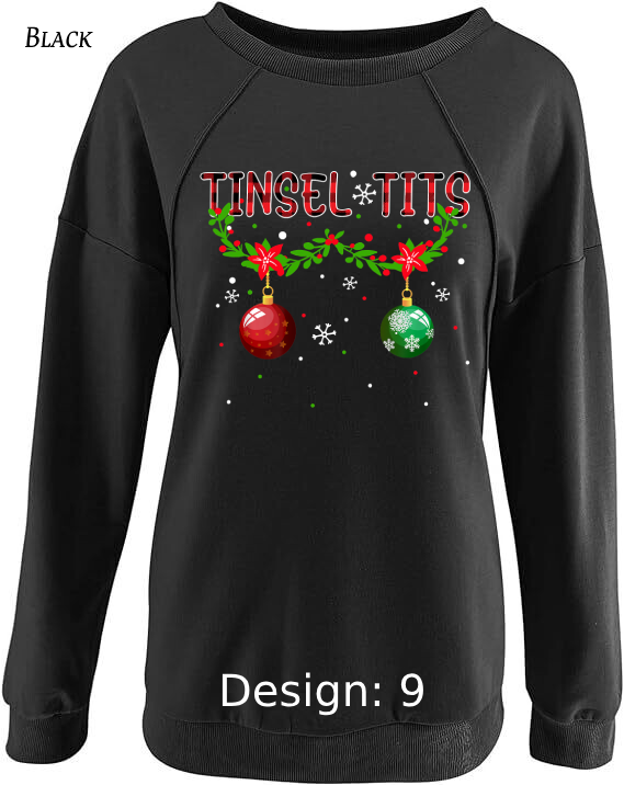 Sweatshirt Women's Christmas Tinsel Tits Sweatshirt | Custom Sweatshirt