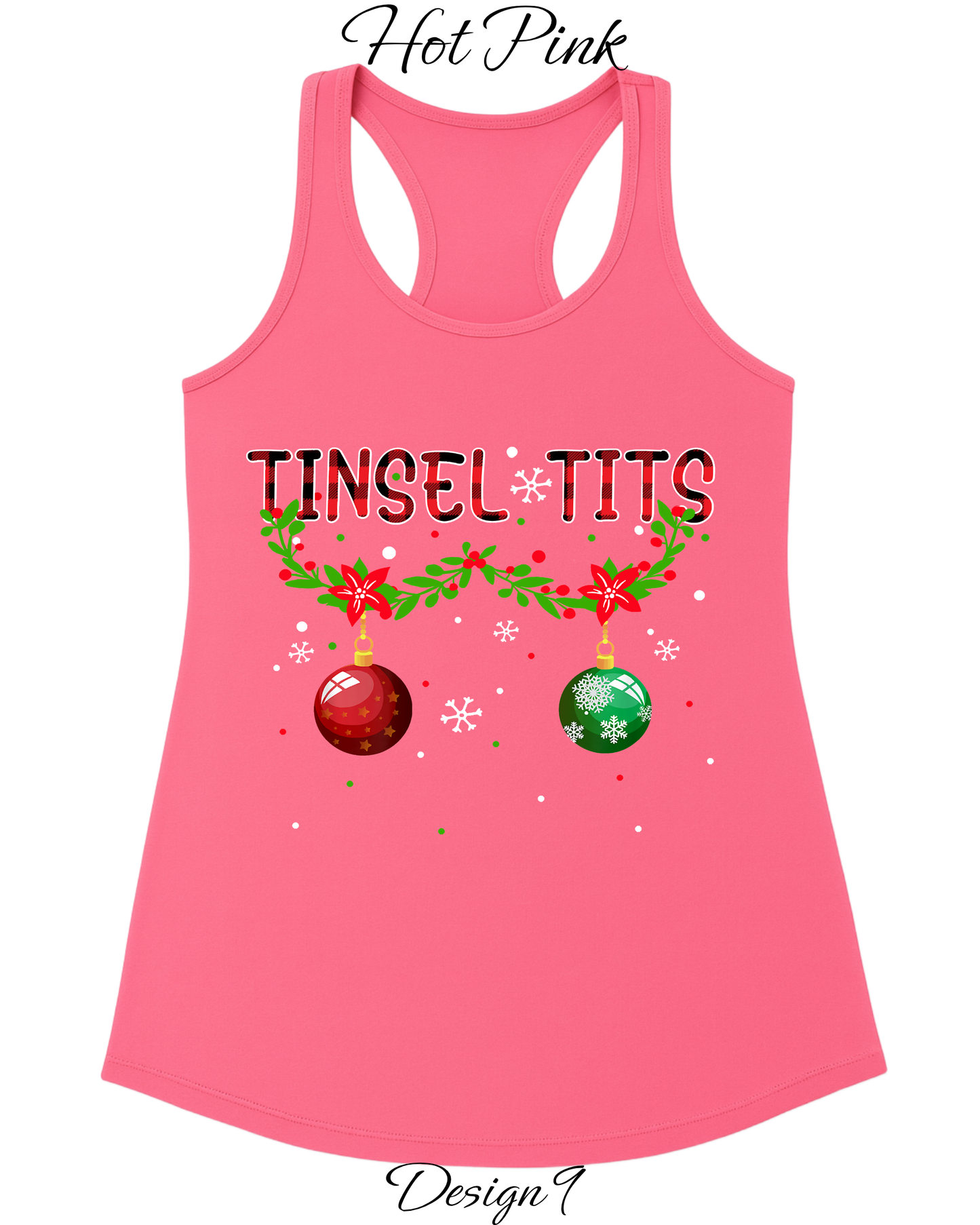 Custom Women's Tank Tops & Tees | Christmas Tinsel Tits Inspired Tee