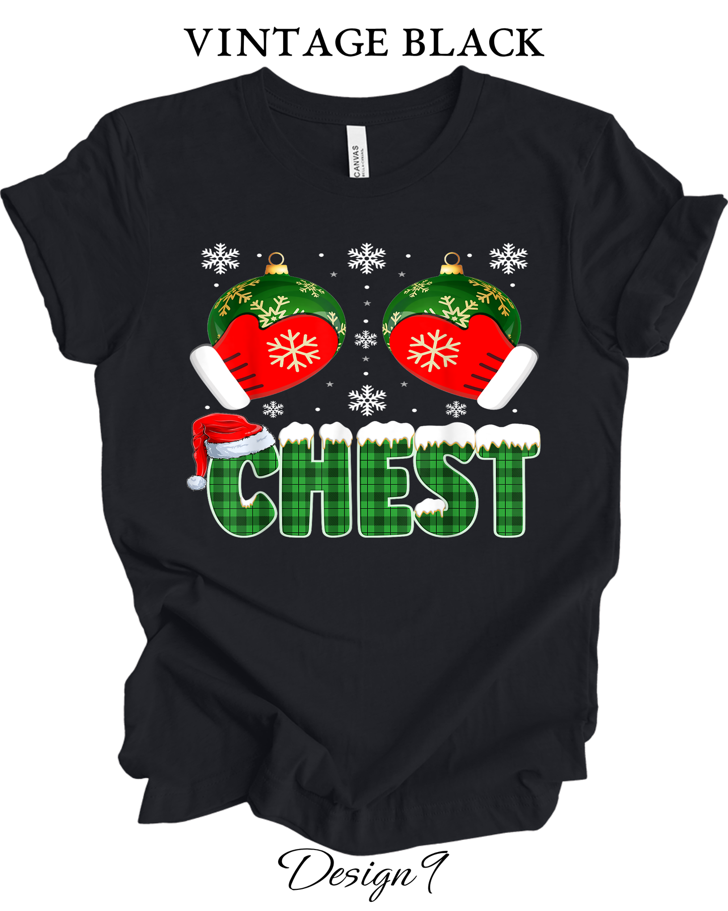 Custom Tee Unisex Crew Neck | Christmas Chest Nuts Couples Tee