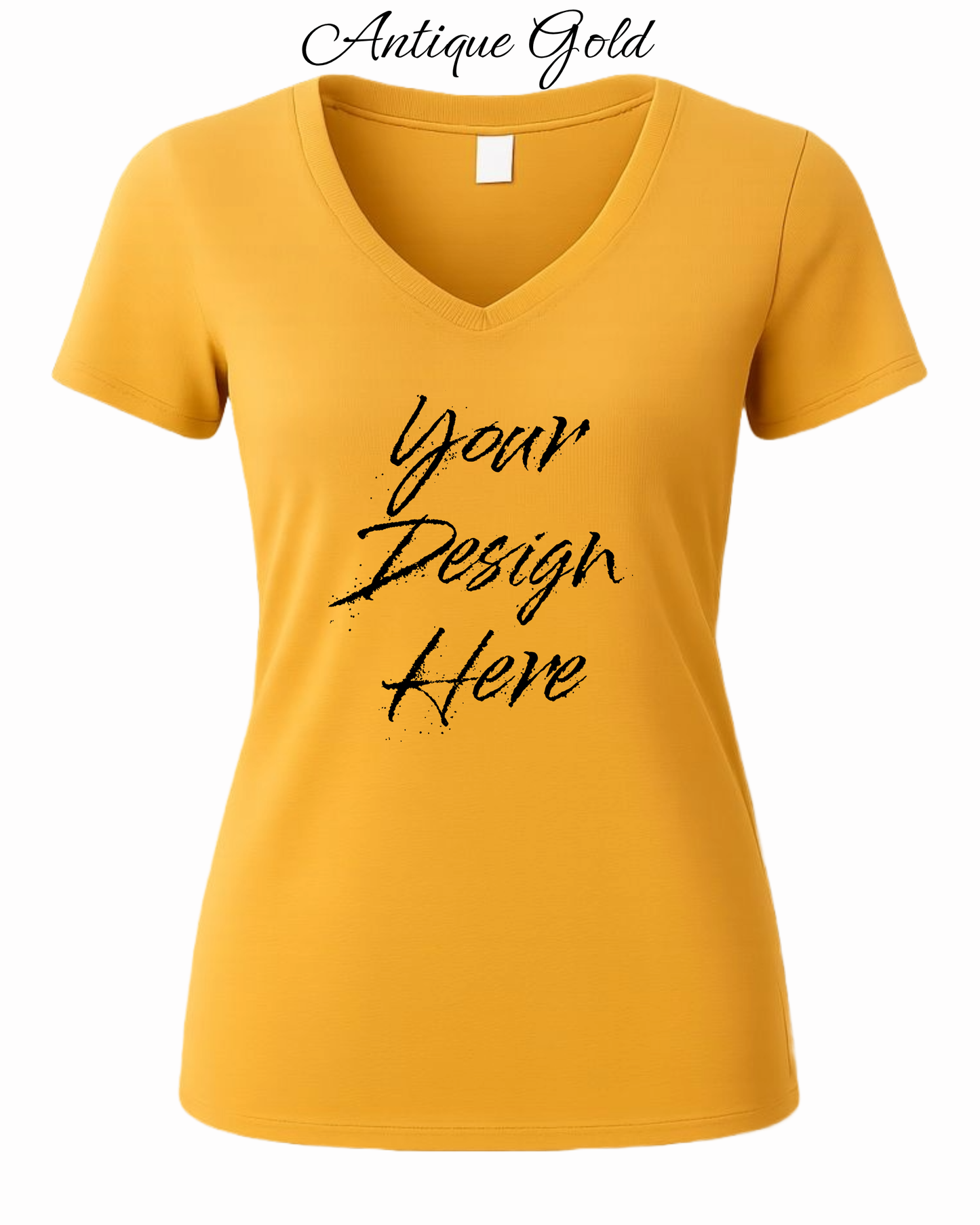 Shirts Women's Custom V-Neck Neck T-shirt | Design Your Own Shirt