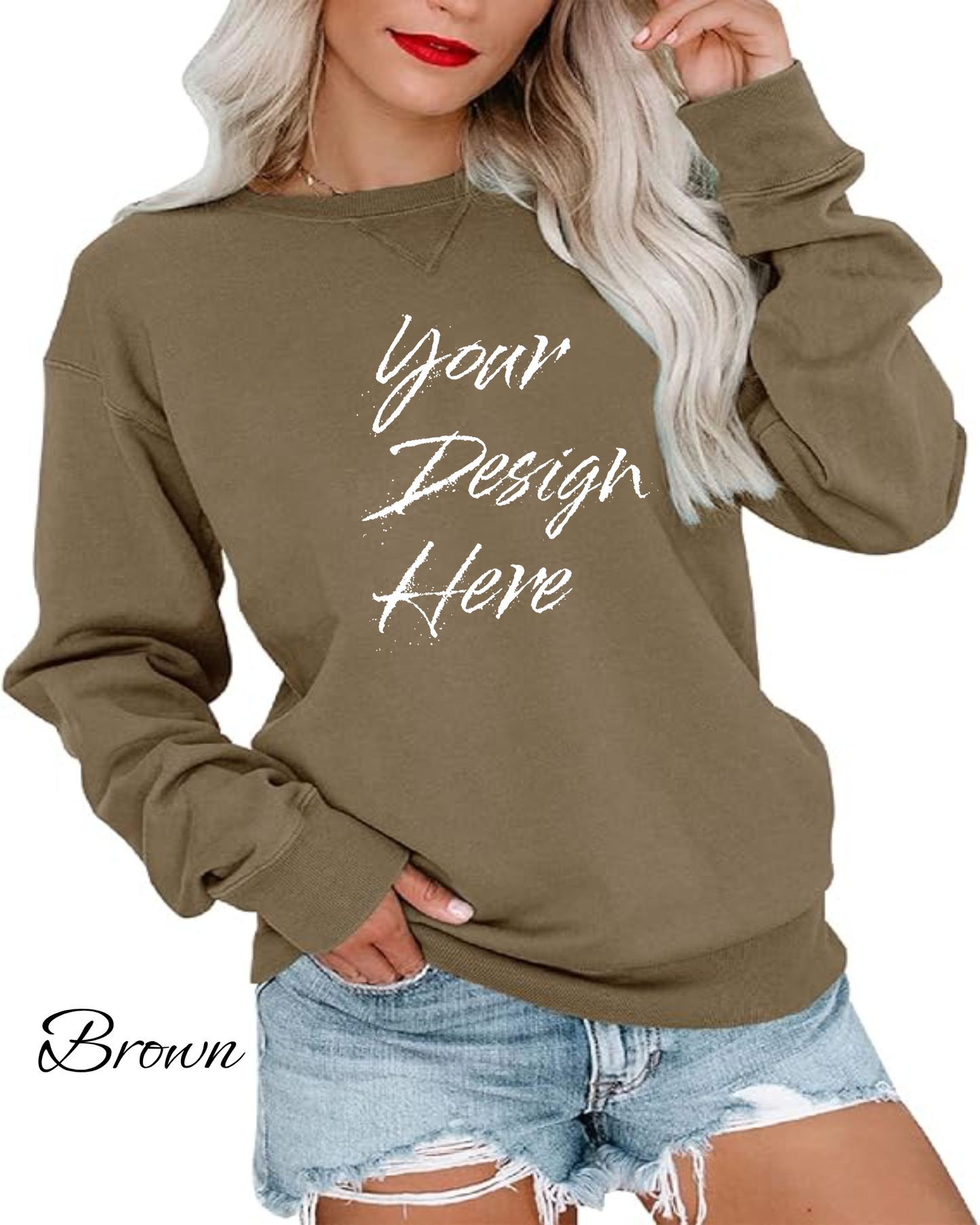 Sweatshirt Custom Women's Sweatshirt | Design Your Own Sweatshirt