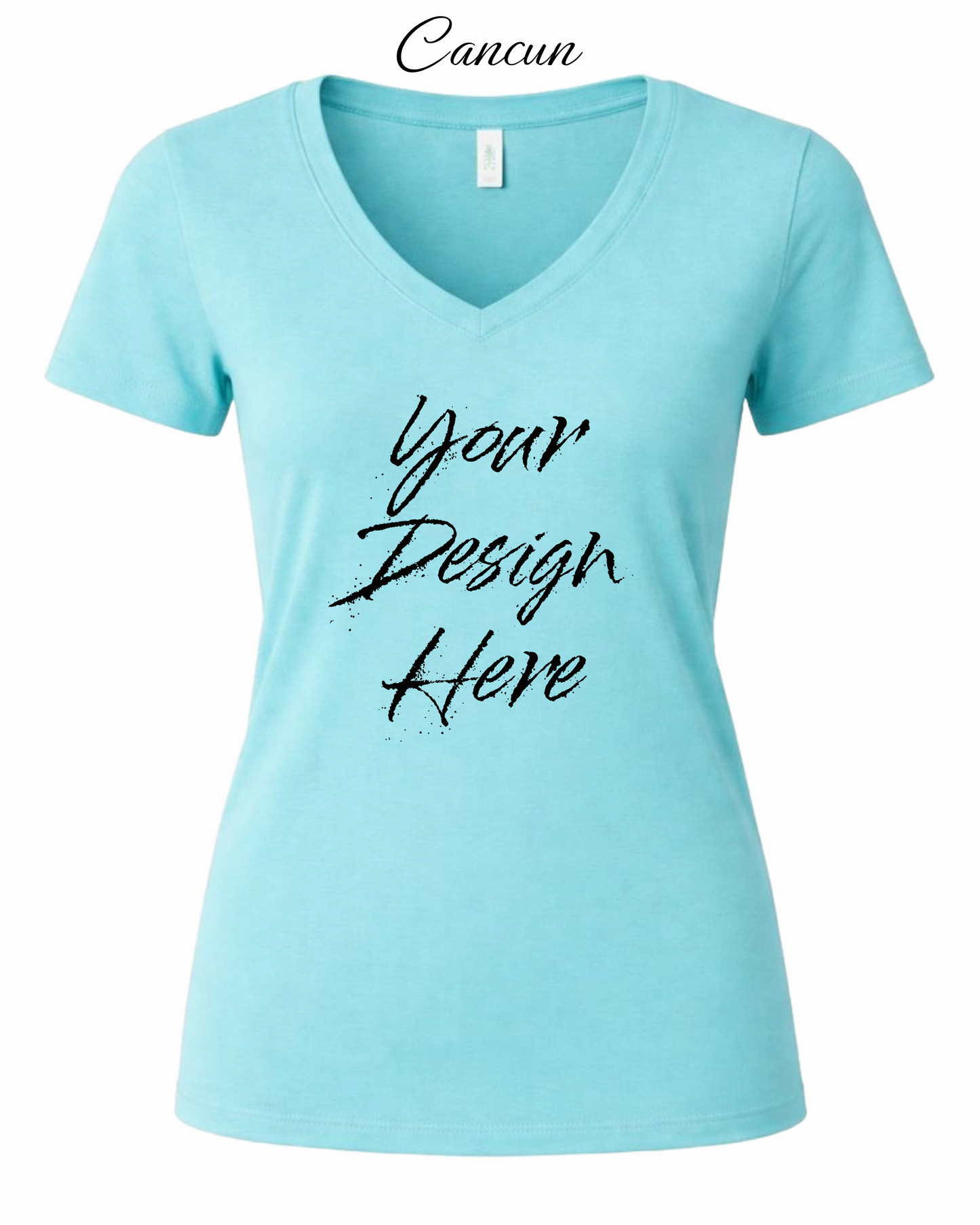Shirts Women's Custom V-Neck Neck T-shirt | Design Your Own Shirt