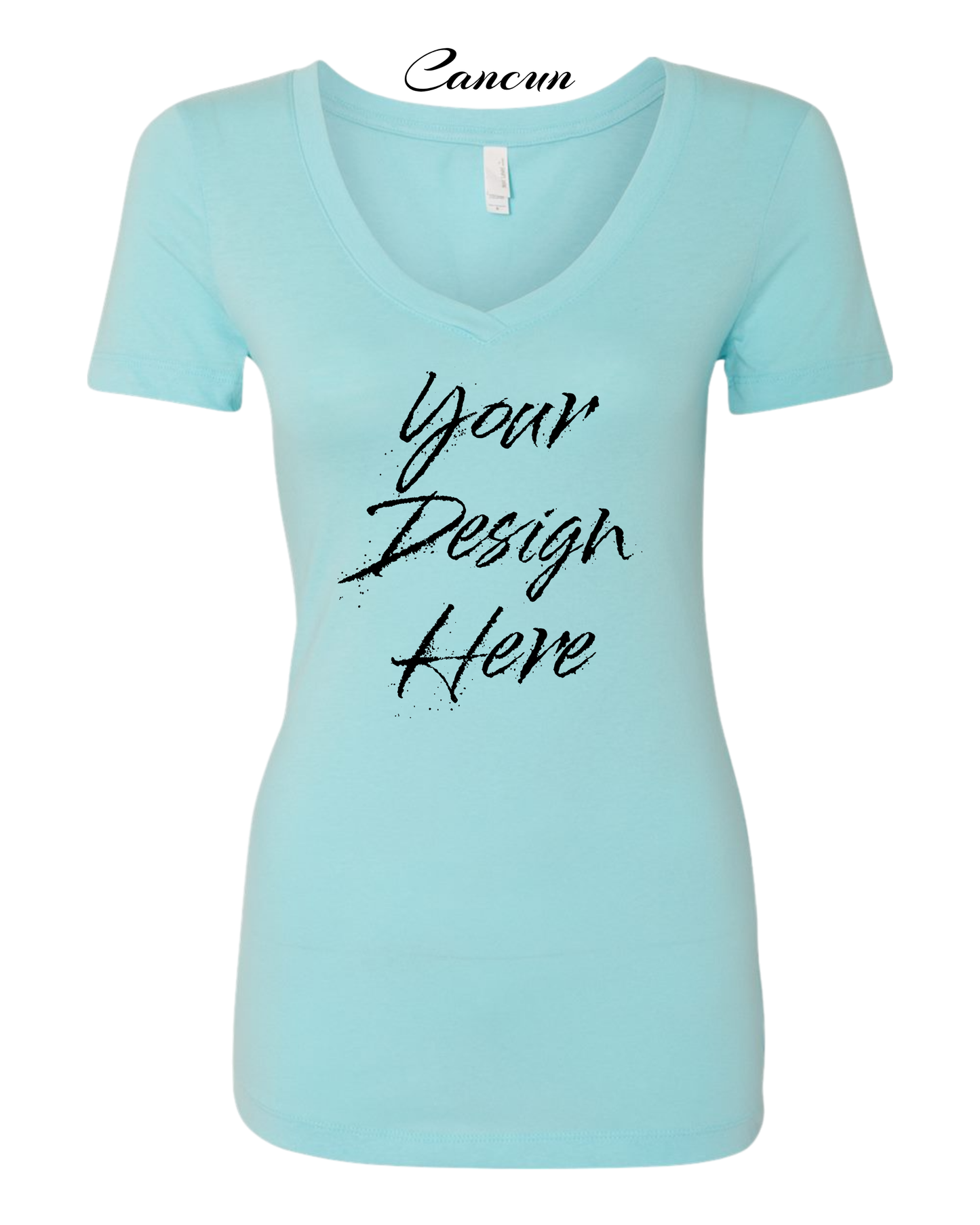 Shirts Women's Custom V-Neck Neck T-shirt | Design Your Own Shirt