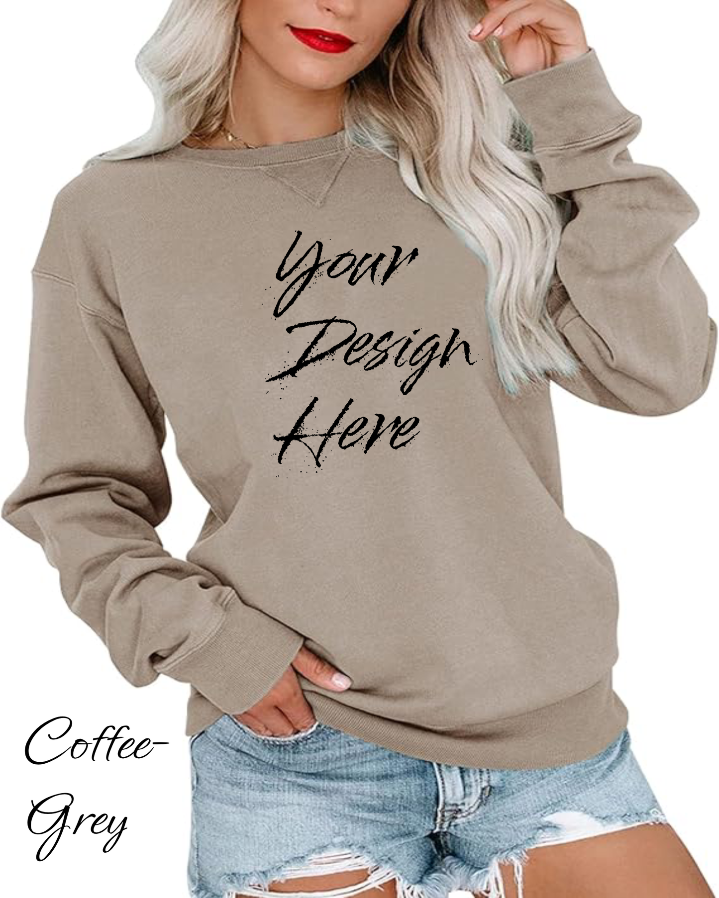 Sweatshirt Custom Women's Sweatshirt | Design Your Own Sweatshirt