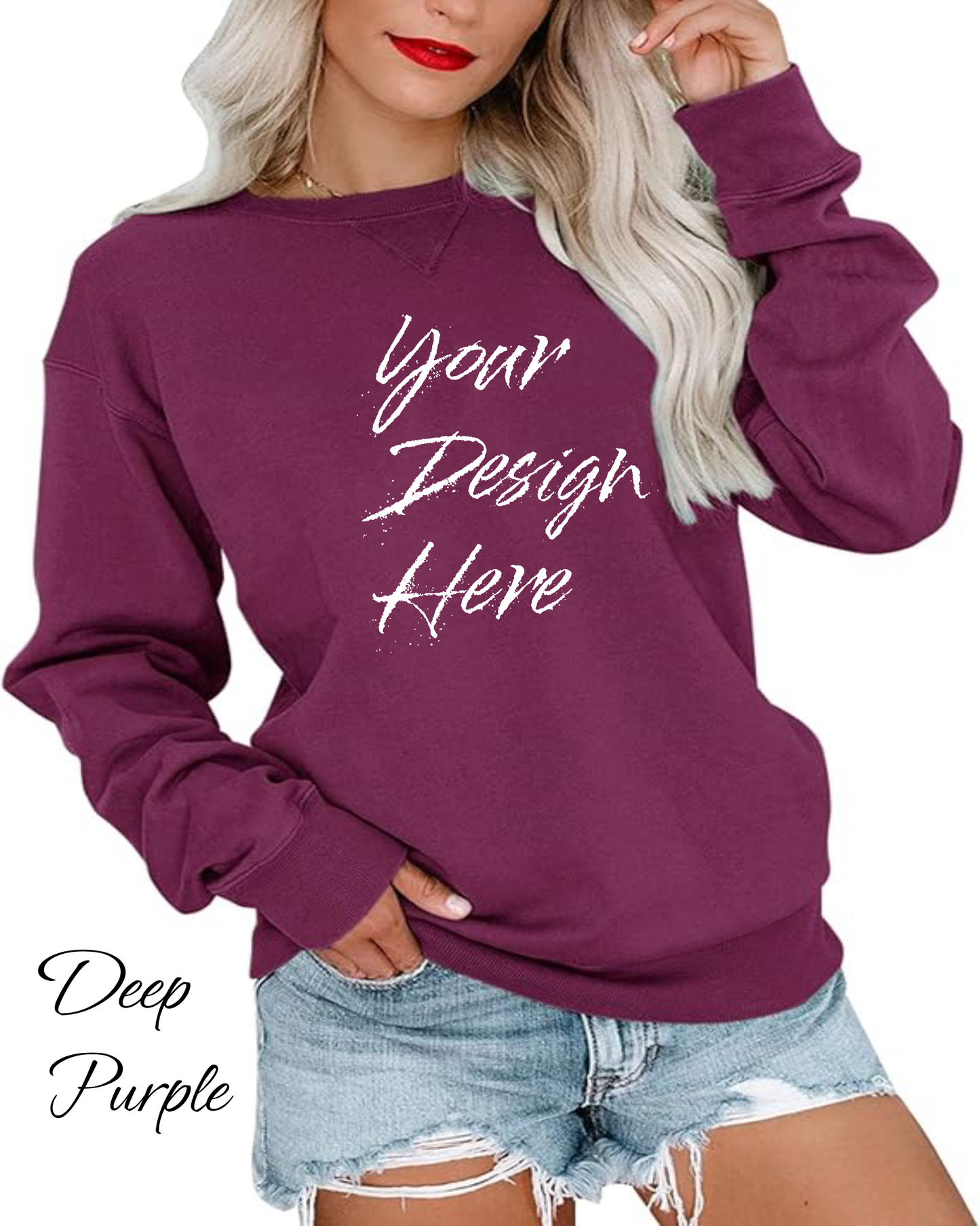 Sweatshirt Custom Women's Sweatshirt | Design Your Own Sweatshirt