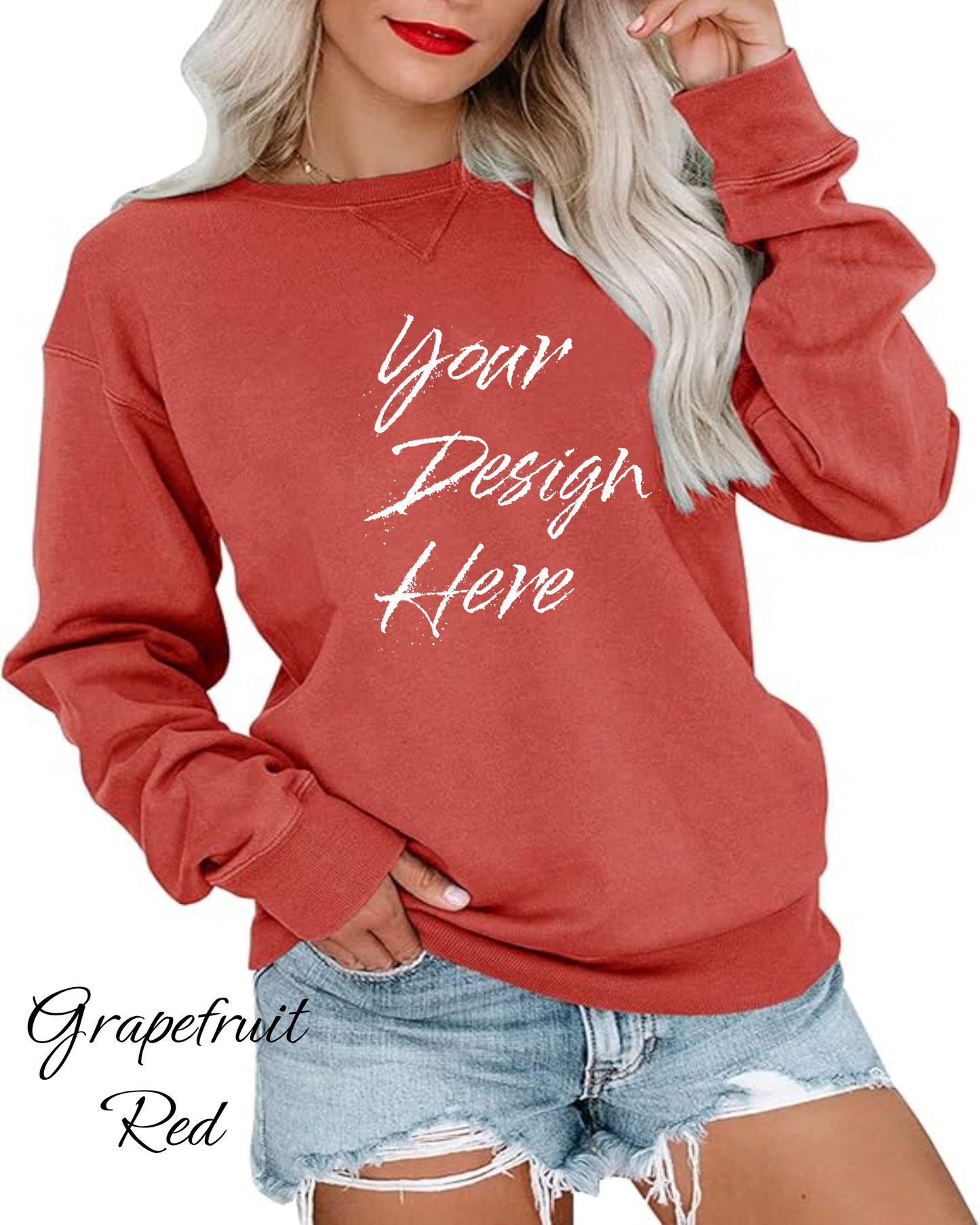 Sweatshirt Custom Women's Sweatshirt | Design Your Own Sweatshirt
