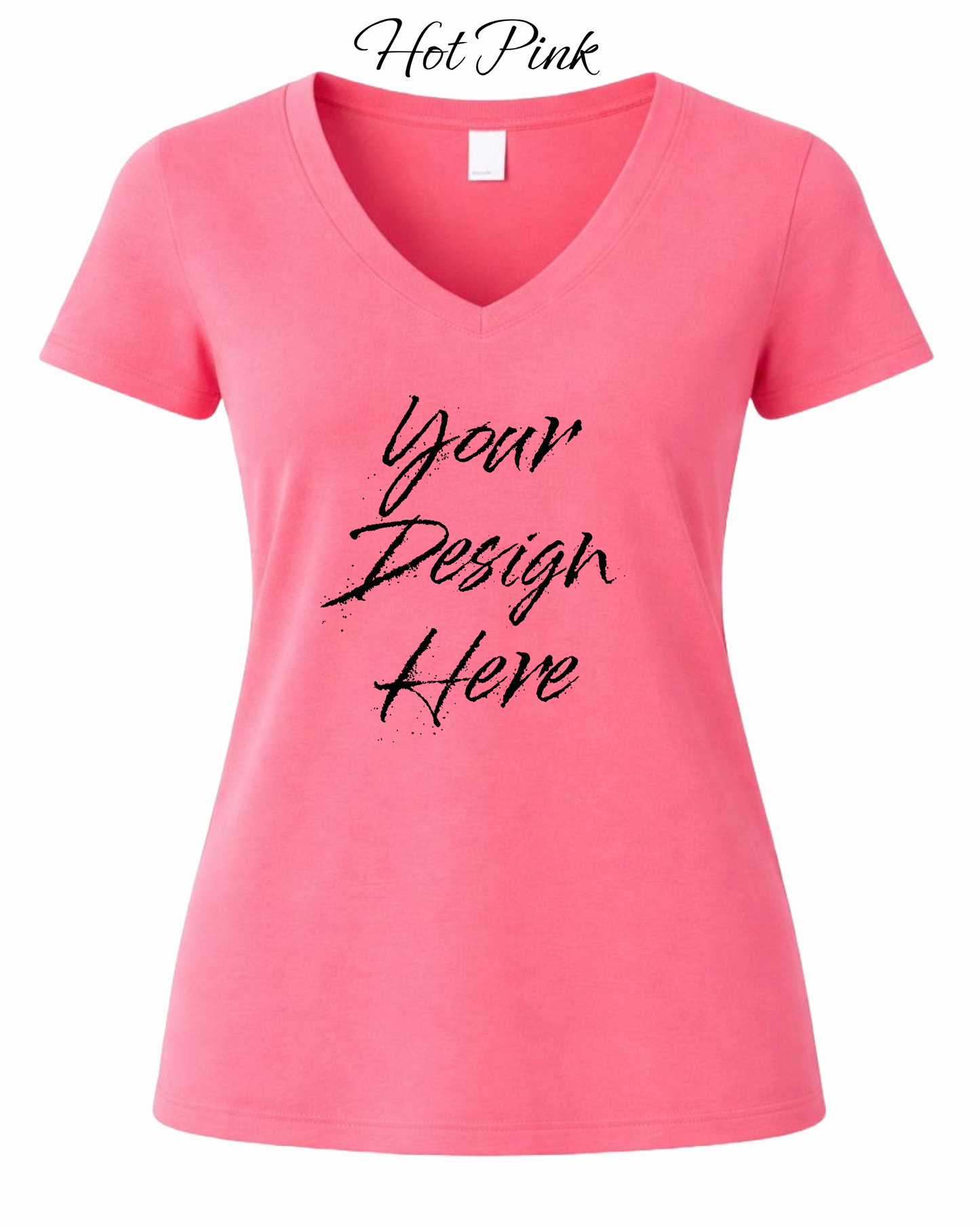 Shirts Women's Custom V-Neck Neck T-shirt | Design Your Own Shirt
