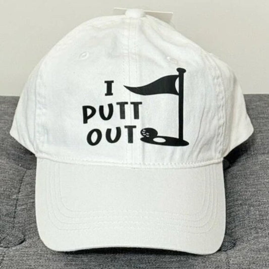 Ponytail Cap Custom Women's White Golf Hat OS