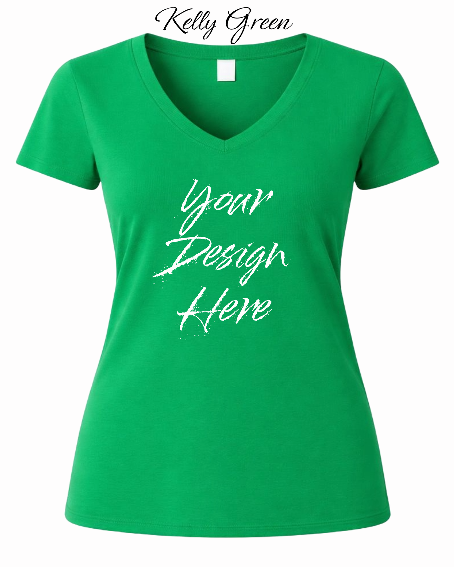 Shirts Women's Custom V-Neck Neck T-shirt | Design Your Own Shirt