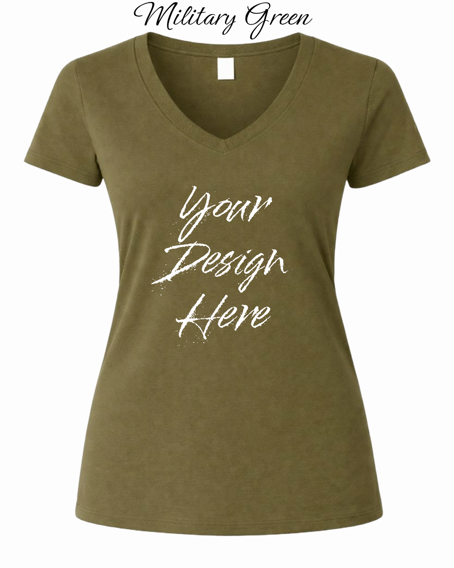 Shirts Women's Custom V-Neck Neck T-shirt | Design Your Own Shirt