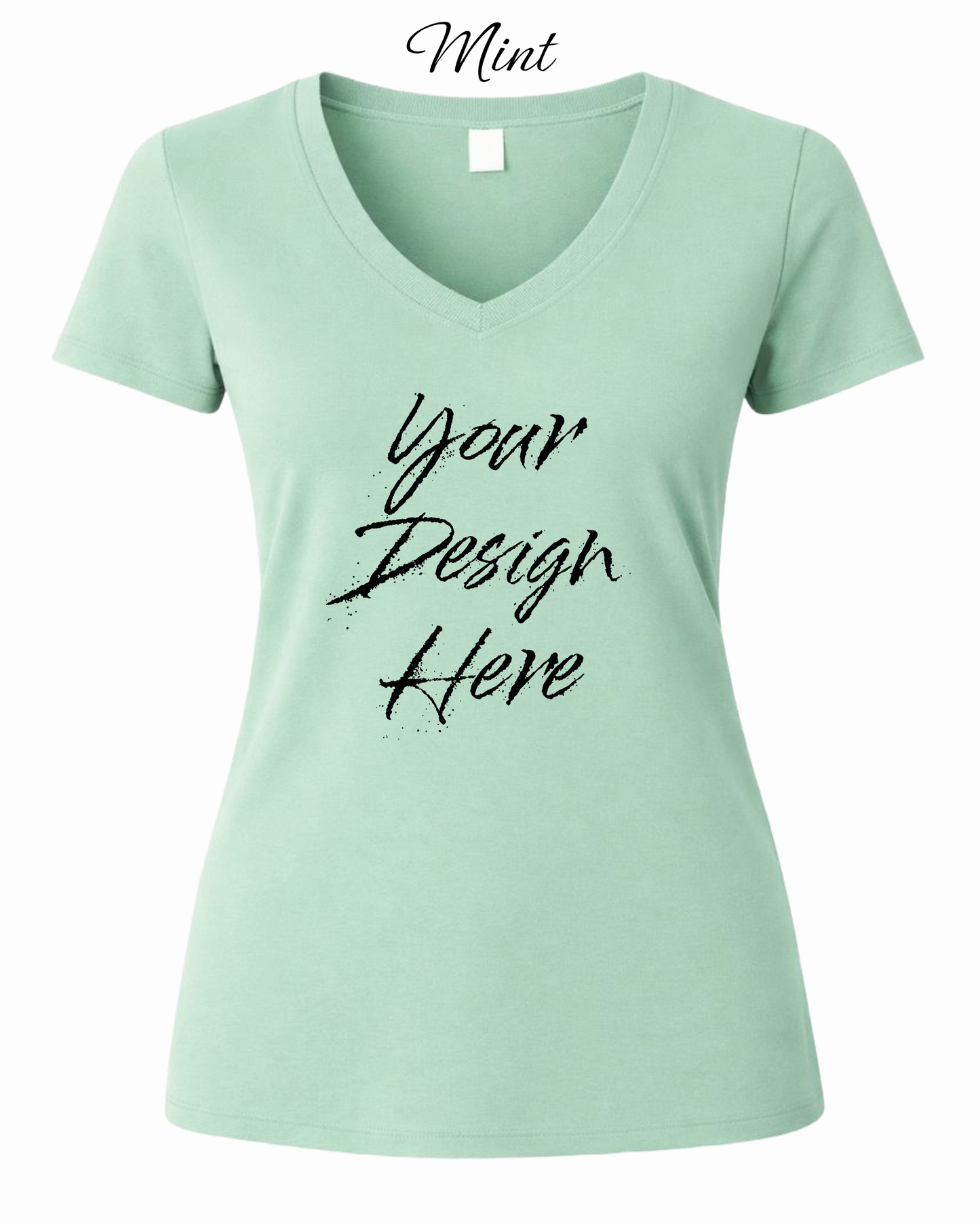 Shirts Women's Custom V-Neck Neck T-shirt | Design Your Own Shirt