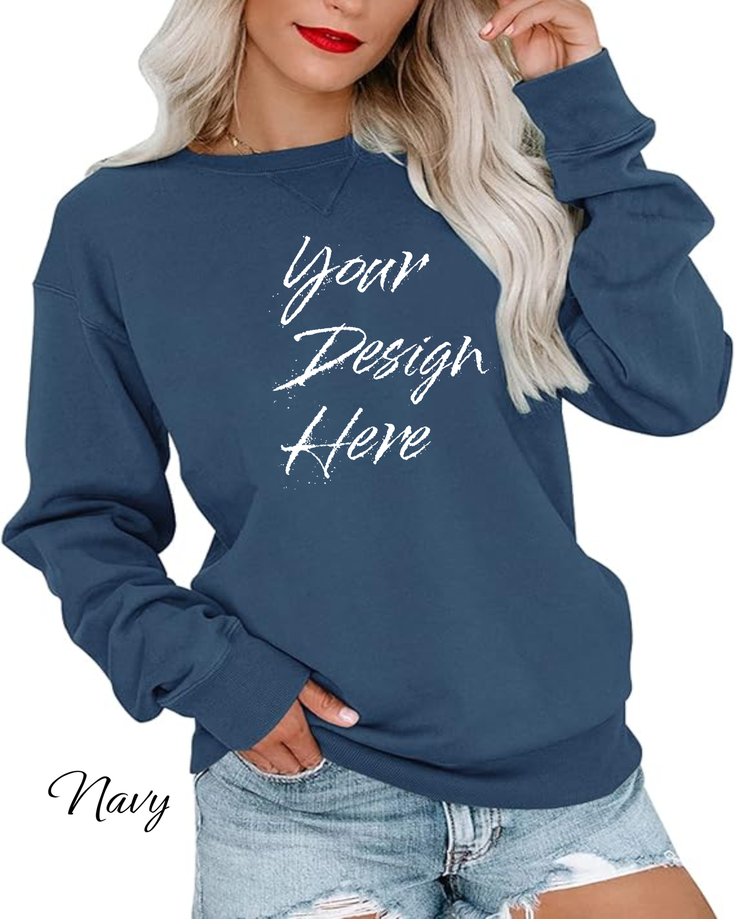 Sweatshirt Custom Women's Sweatshirt | Design Your Own Sweatshirt