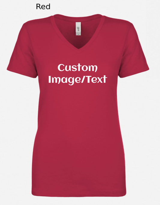 Shirts Women's Custom V-Neck Neck T-shirt | Design Your Own Shirt