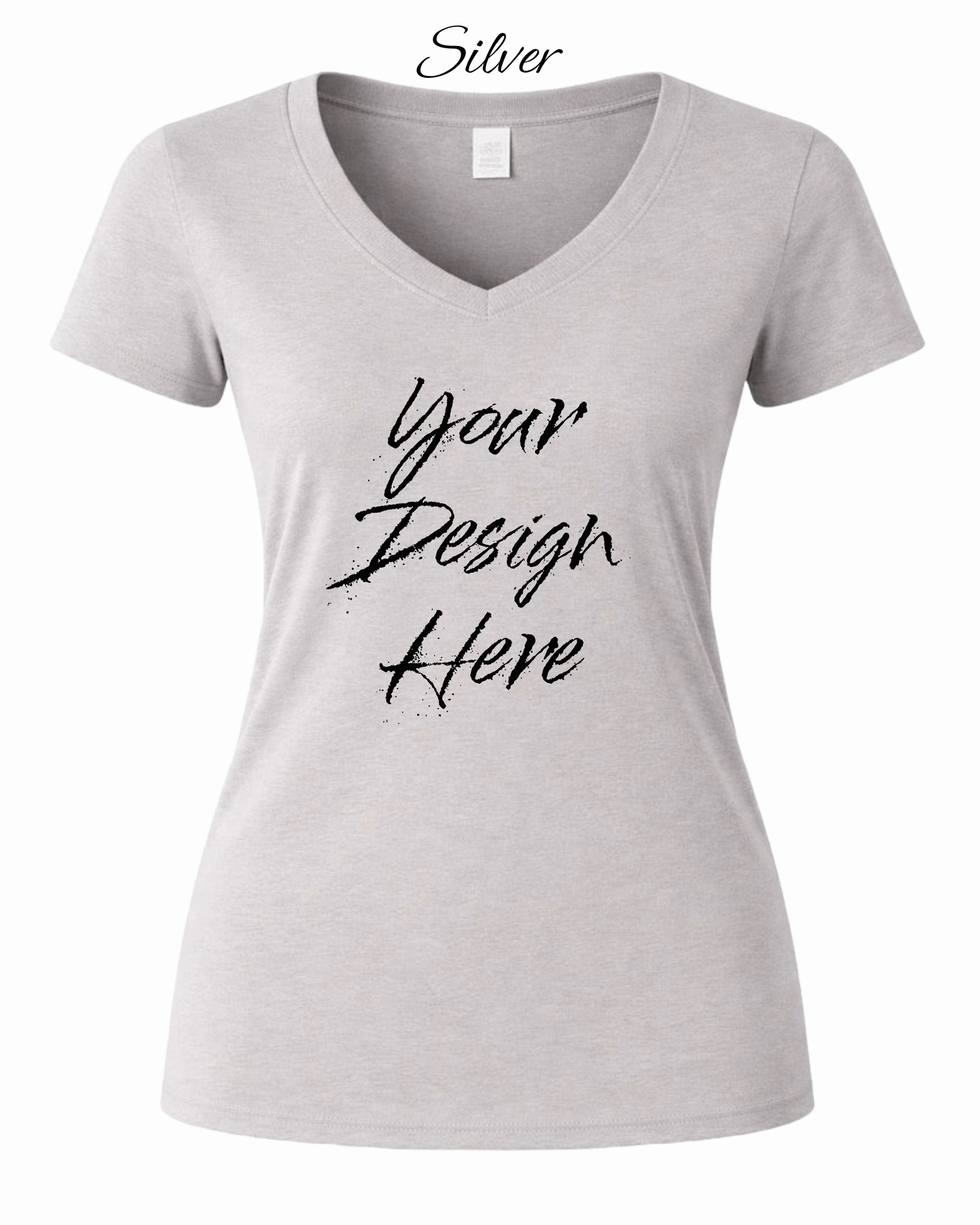 Shirts Women's Custom V-Neck Neck T-shirt | Design Your Own Shirt