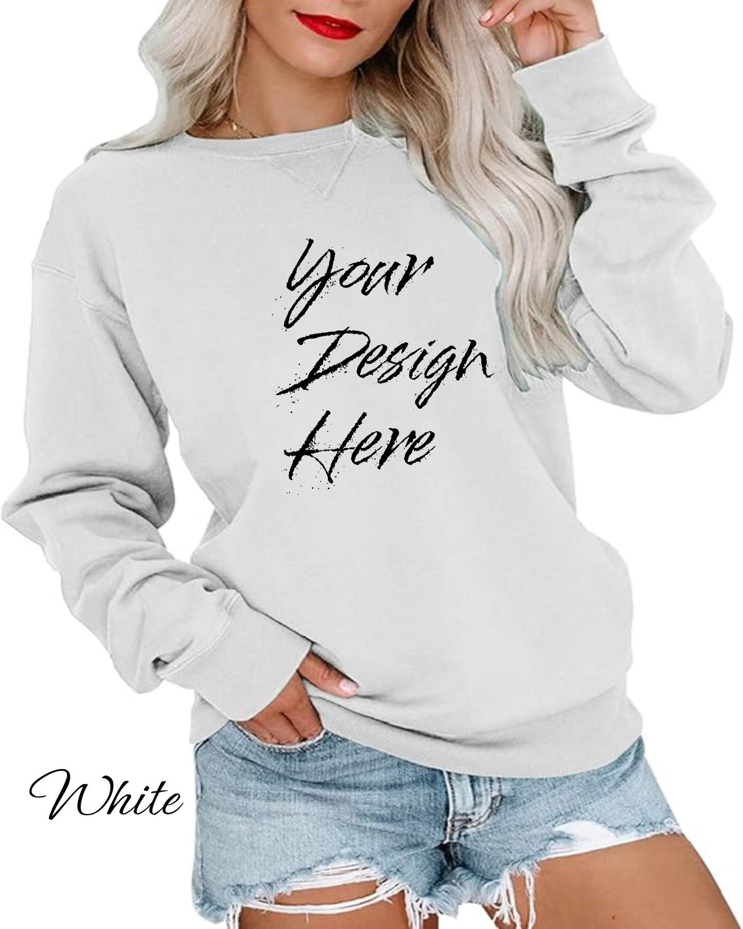 Sweatshirt Custom Women's Sweatshirt | Design Your Own Sweatshirt