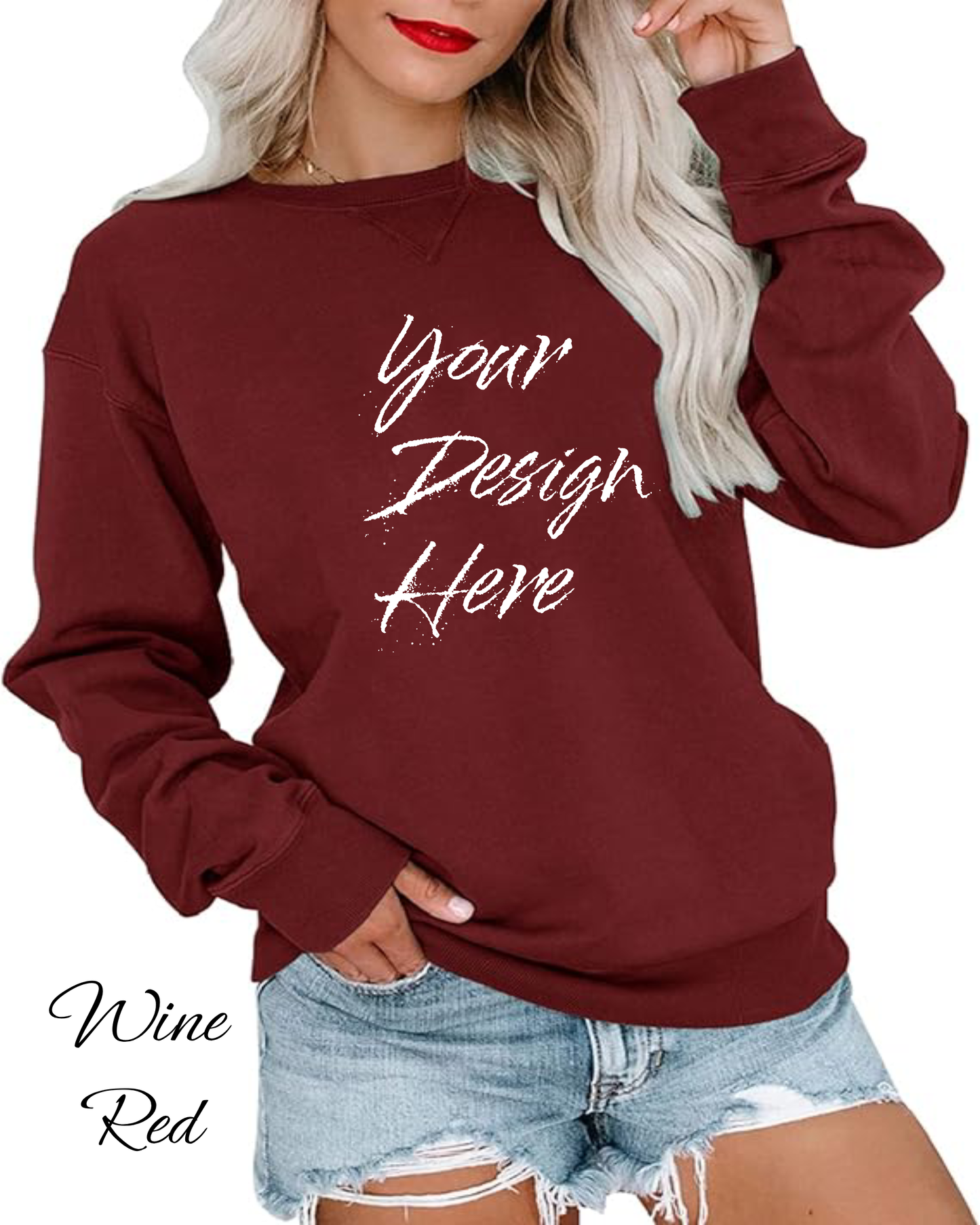 Sweatshirt Custom Women's Sweatshirt | Design Your Own Sweatshirt